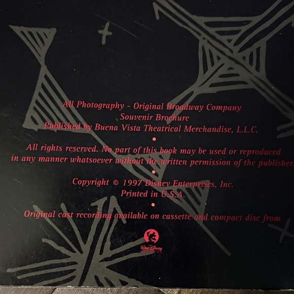 Disney Presents The Lion King Broadway Musical 1997 Program Book Souvenir 90s - Picture 3 of 5